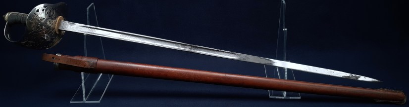 British WW1 Infantry Officers Sword of Captain Charles Roydon Brown MC MID, Essex Regt, KIA France 1917 02